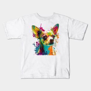 Retro Pop art Chihuahua Breed Art Kids T-Shirt